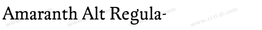 Amaranth Alt Regula字体转换